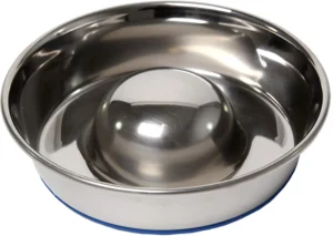 OurPets DuraPet Slow Feed Premium Stainless Steel Dog Bowl